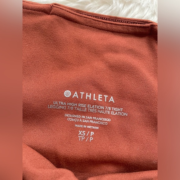 Athleta ultra high rise elation 7/8 tight leggings women’s XS rust orange copper - Picture 4 of 5